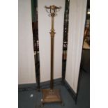 Very heavy brass standard lamp, with Paw feetheig