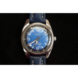 Oris 17 jewel mechanical wind wristwatch, blue dia