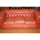 Deep buttoned chesterfield 3 seater sofa