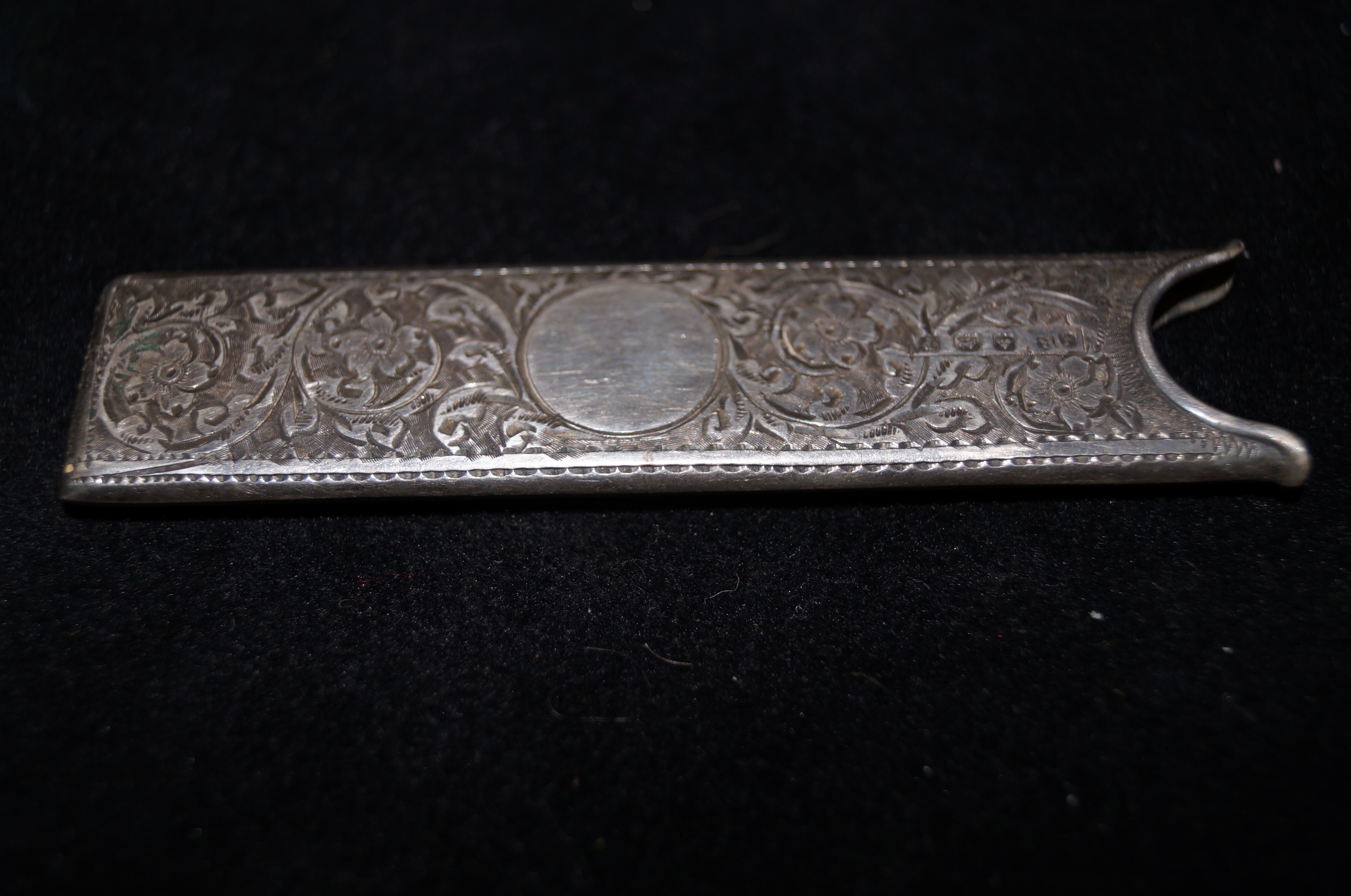 Victorian silver hallmarked comb case