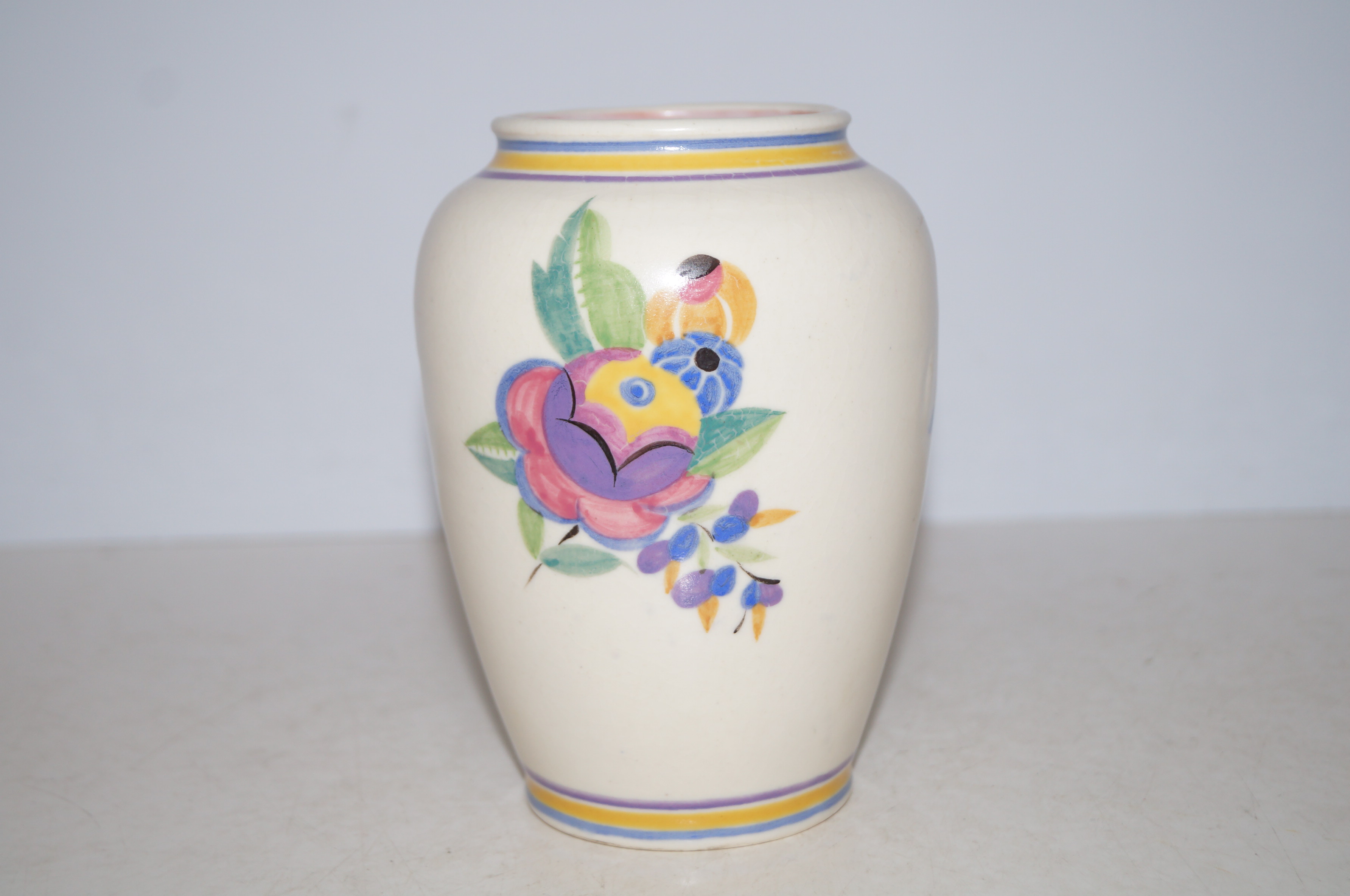 Poole pottery vase signed H.C Height 16 cm