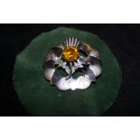 Sterling silver Scottish kilt brooch