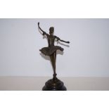 Bronze figure of a ballerina Height 30 cm
