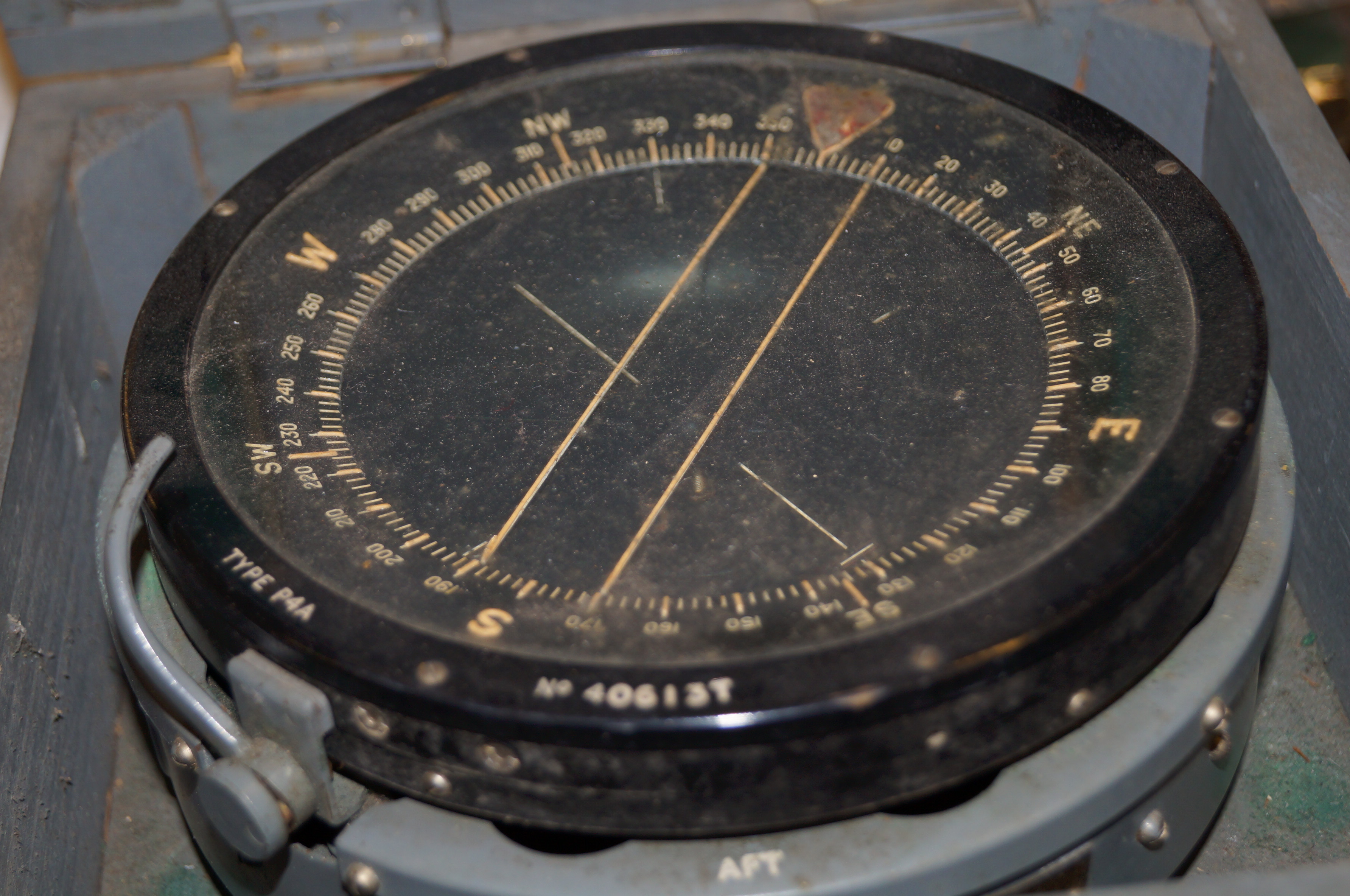 WWII compass out of bomber aeroplane