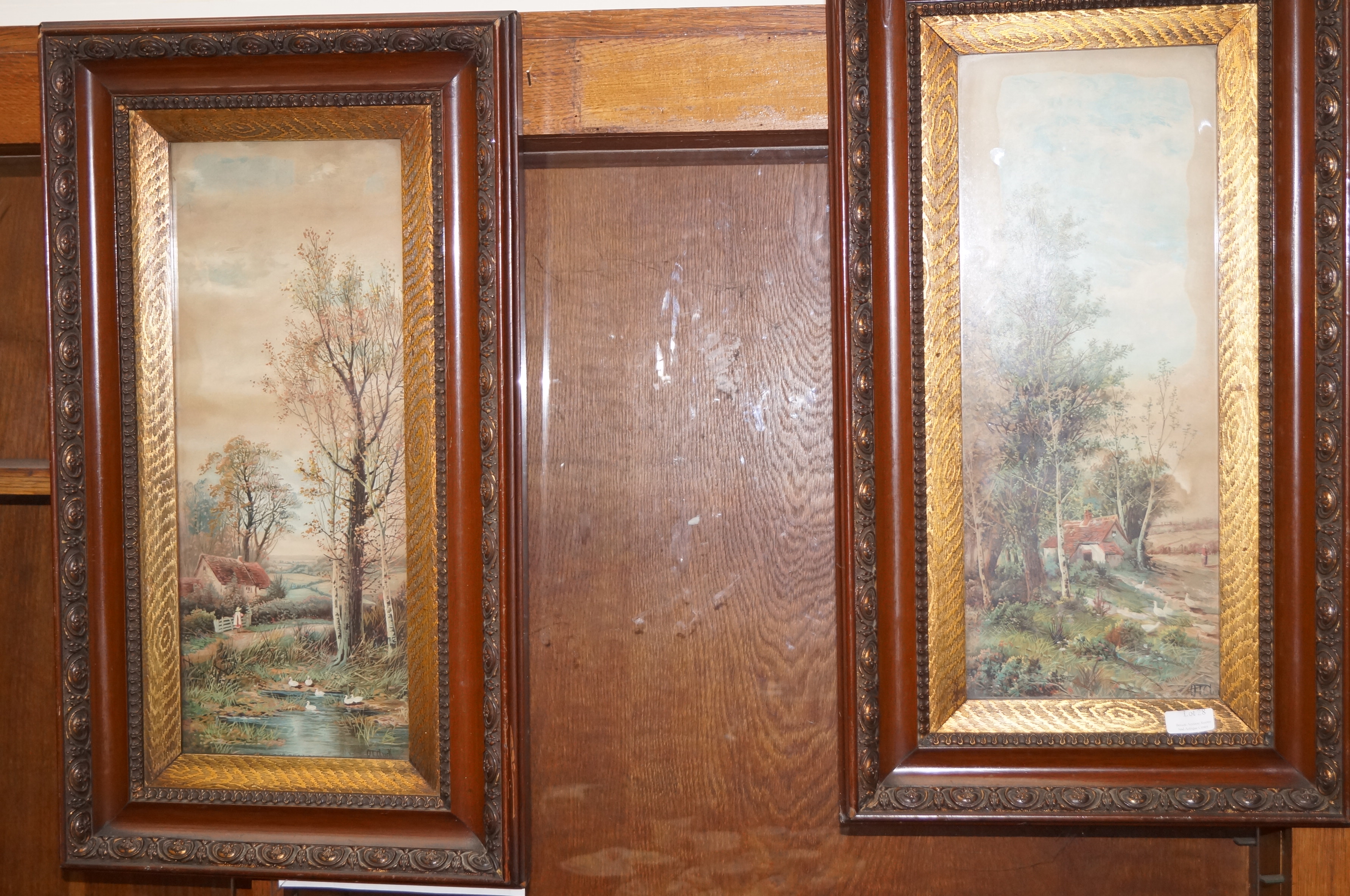 Pair of early framed prints otudrk