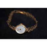 Ladies 9ct Gold strap & case accuirst wristwatch