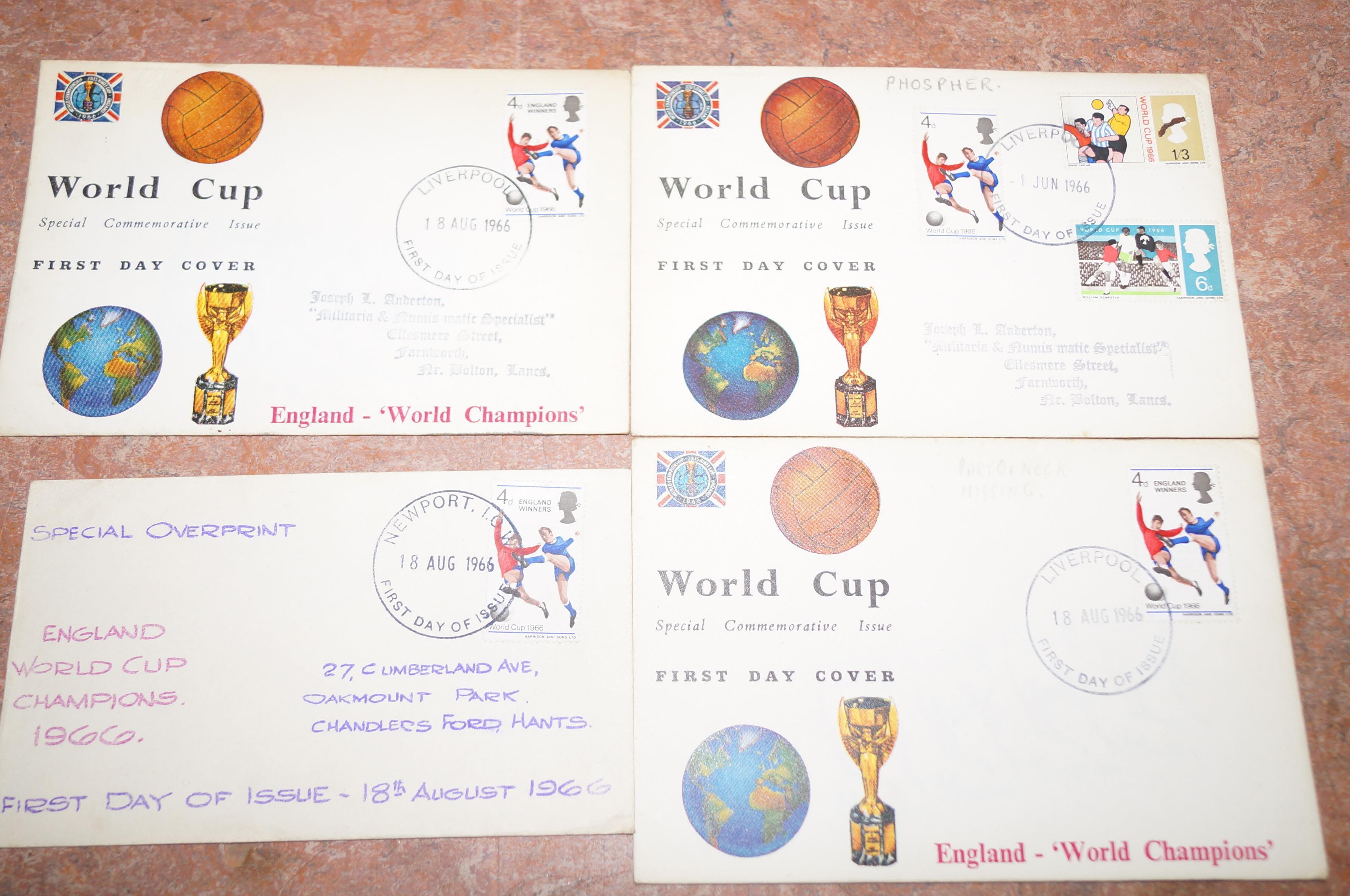 4x 1966 first day covers, 1st June & 3x 18th Augus