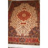 Beige ground Keshan carpet 2.30 1.60