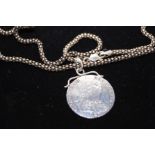 1787 pendant coin on silver chain