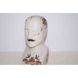 Phrenology head Height 24 cm