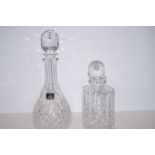 Royal Doulton crystal decanter & 1 other