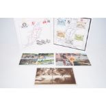 Commemorative TT stamp set with 3 related postcard