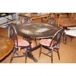 Circular dining table & 4 chairs