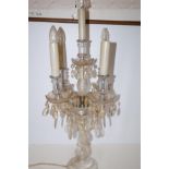 Crystal glass lamp candelabra (Good condition, req