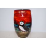 Anita Harris puffin vase, signed Height 20 cm