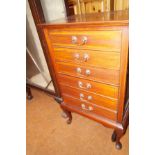 Edwardian inlaid sheet music cabinet