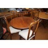 Victorian tilt top table with 4 Edwardian inlaid c