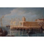 Framed oil on canvas venice scene signed