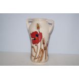 Moorcroft twin handle vase harvest poppy Height 19