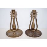 Pair of ship gimbal candle sticks Height 23 cm