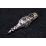 Silver dog whistle