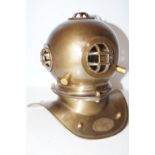 Small brass divers helmet Height 23 cm