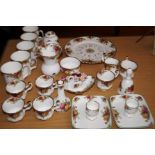 Royal Albert old country rose table ware & wall cl