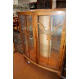 Walnut display cabinet