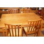 Danish retro extending dining table & 6 chairs