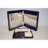 2 Case sets of Walker & Hall flatware