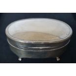 Silver trinket box with internal liner Weight of s