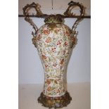 Very large ceramic 20th century vase with twin bro