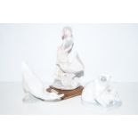 Lladro polar bear group, Nao duck & 1 other