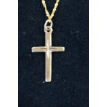 9ct Gold cross pendant & chain