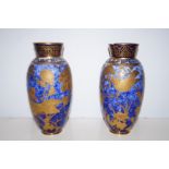 Pair of 19th century royal crown derby vases (requ