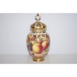 Royal Worcester hand painted Fruit Study potpourri