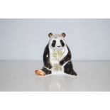 Royal Crown Derby - Giant Panda with gold stopper