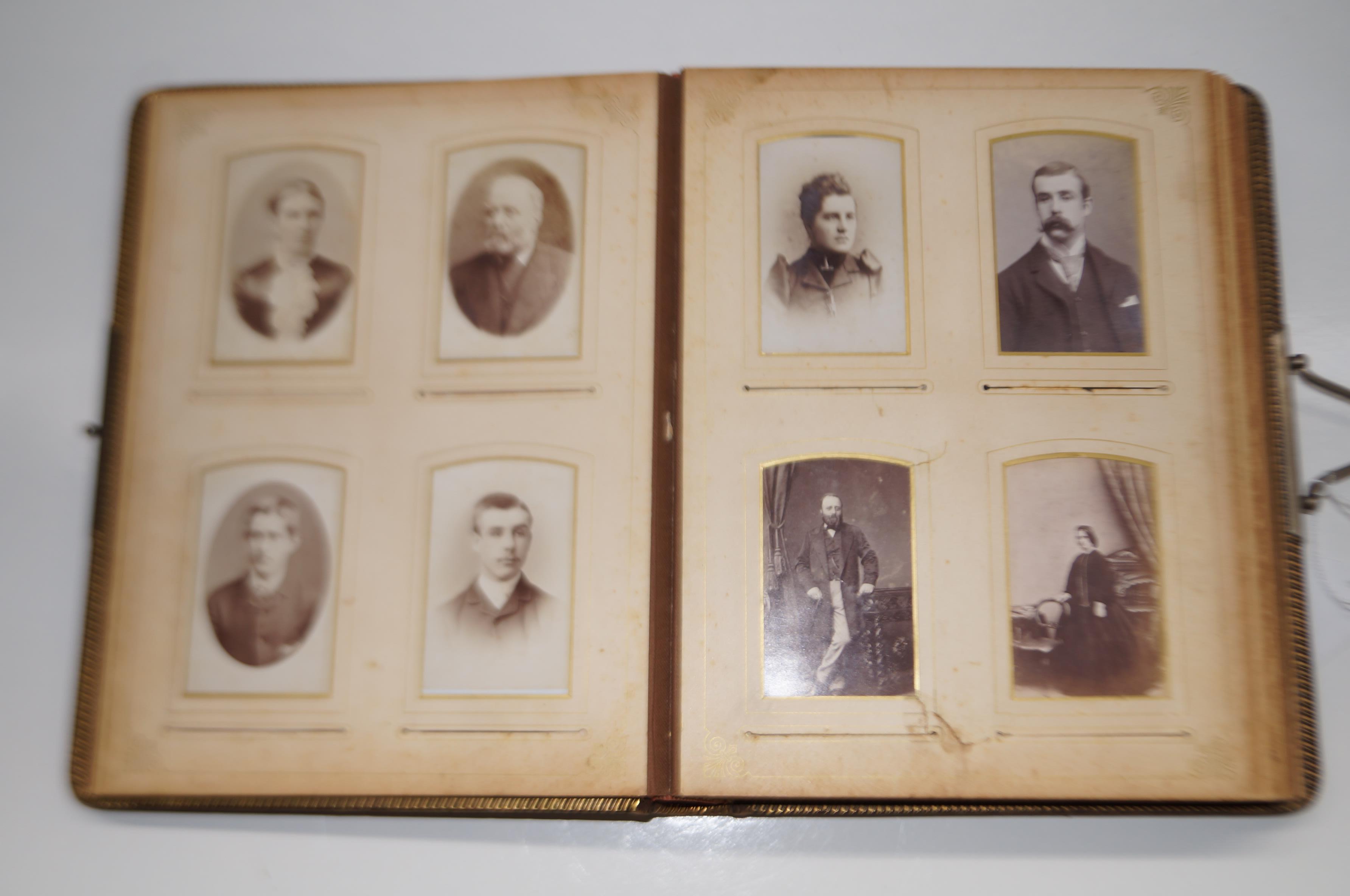 Victorian/Edwardian Photo album, every pages full - Image 3 of 9