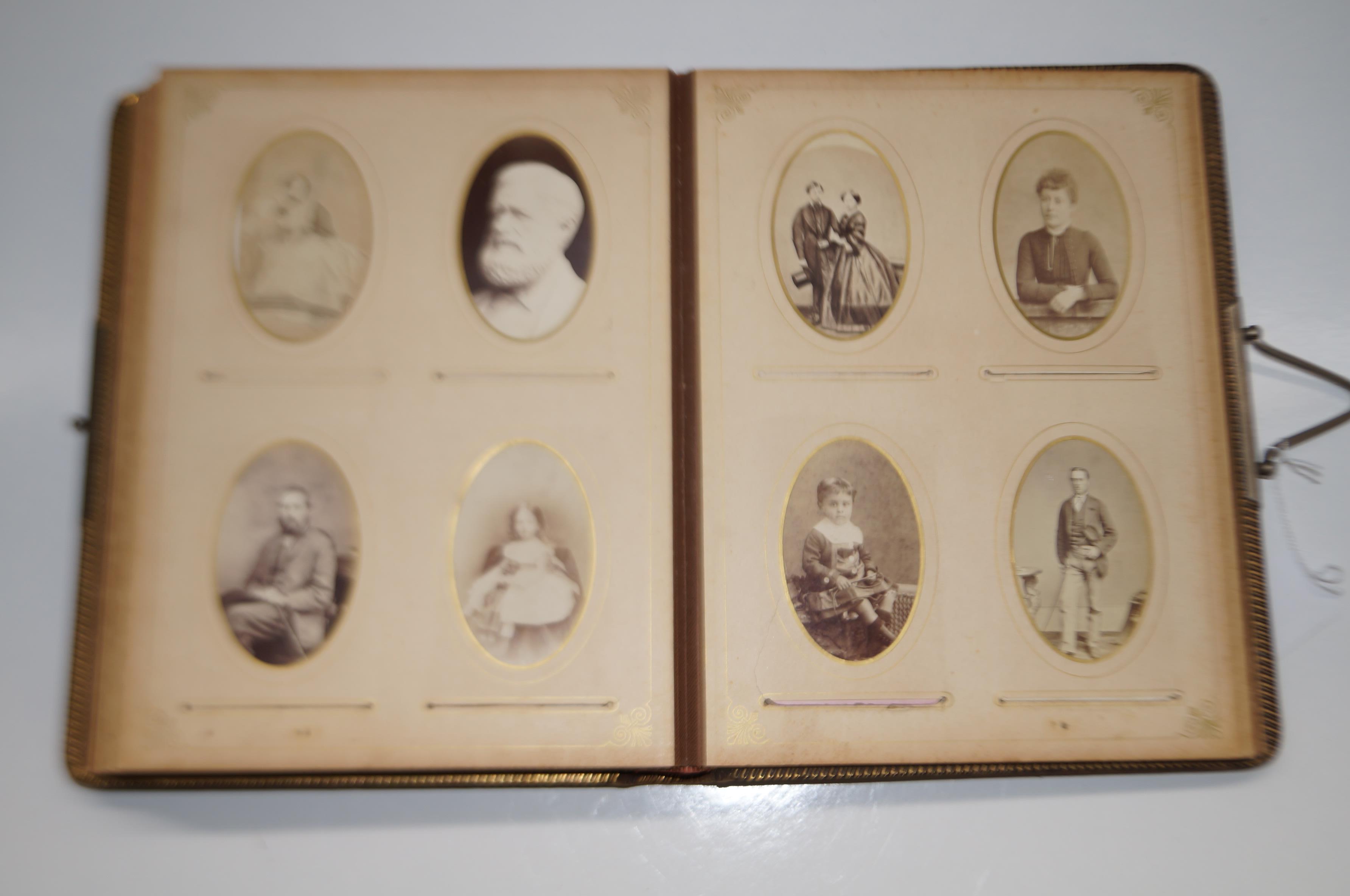 Victorian/Edwardian Photo album, every pages full - Image 7 of 9