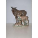 A rare Lladro figure of a Elk family, by Salvador