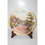 Hand painted Royal Worcester Cabinet plate 'cropth