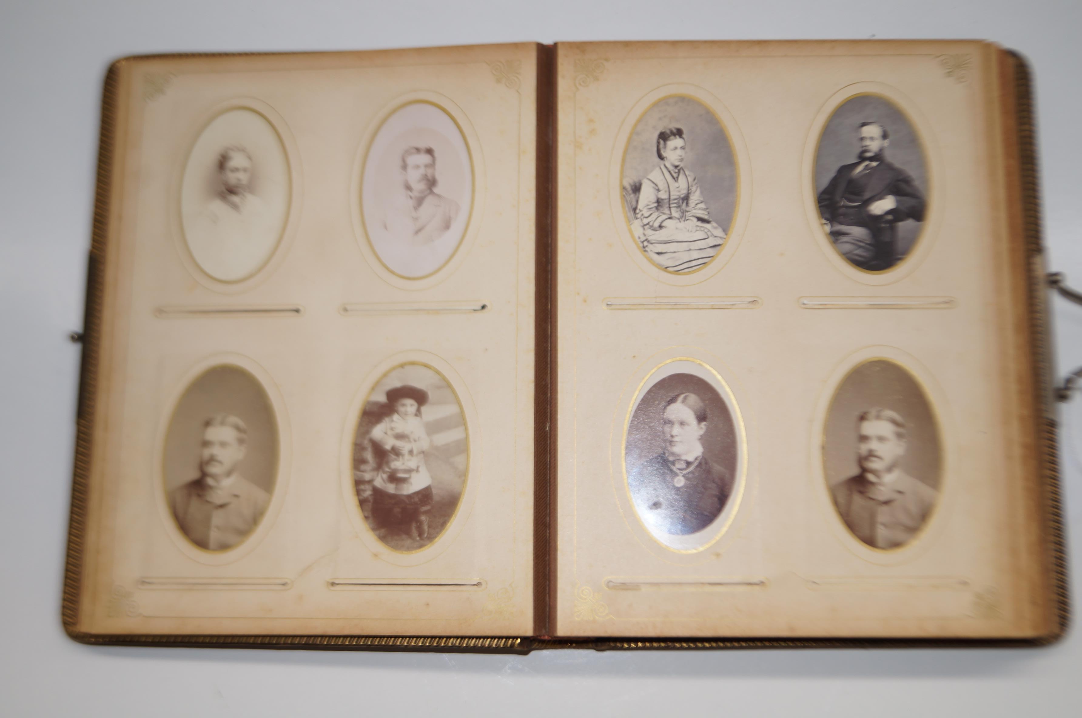 Victorian/Edwardian Photo album, every pages full - Image 4 of 9