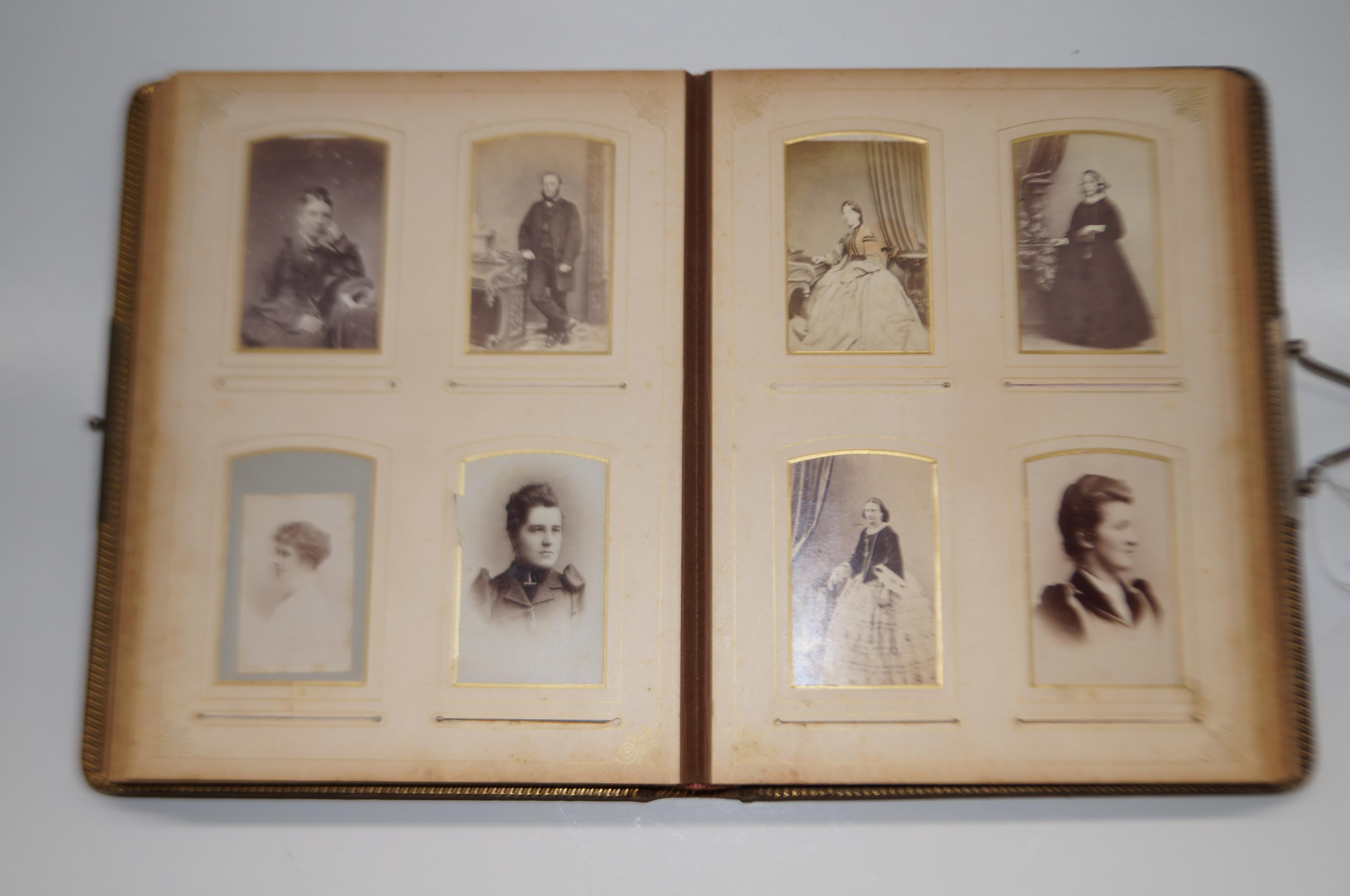 Victorian/Edwardian Photo album, every pages full - Image 6 of 9