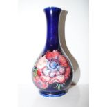 Moorcroft baluster vase in the Anemone pattern, wi