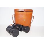 Leather cased set of CBC field glasses