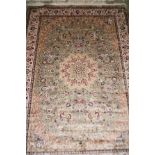 Green ground keshsan rug 2.00 x 1.40