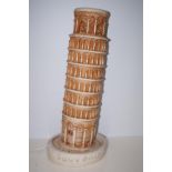 Large model of the leaning tower of pisa in the fo