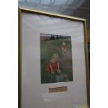 Framed nursery rhyme print (Little piggy went to m