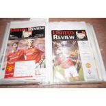 Large collection of Manchester united programs 199