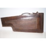 Leather ornate tooled gun & cartridge case